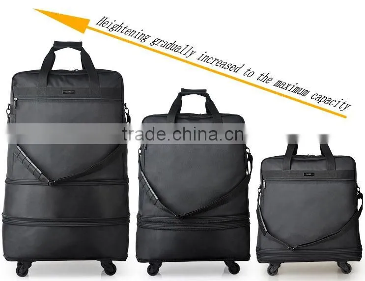 New desigh tiebarless large capacity foldable travel bag organizer