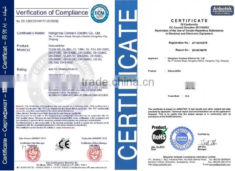 90L per day capacity with CE and new design handle dehumidificator