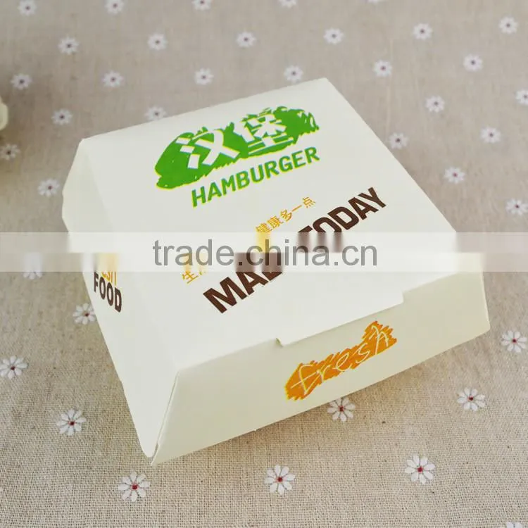Fresh food grade paper hamburger packaging box