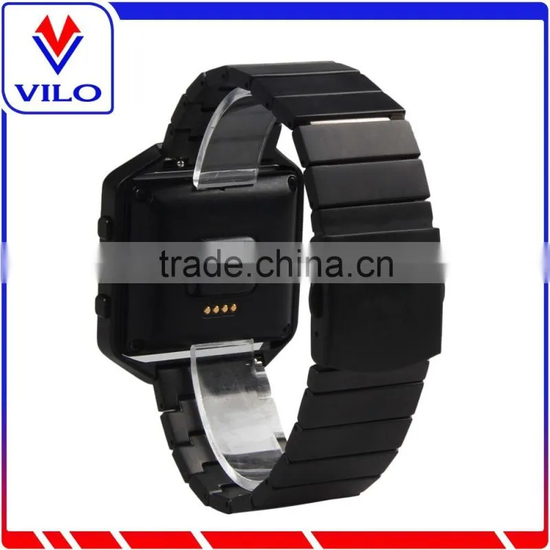 Stainless Steel Bracelet Strap bands with Metal Frame Housing for Fitbit Blaze Smart Fitness Watch