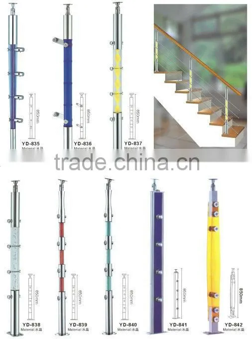 new design crystal balustrade for stair decor
