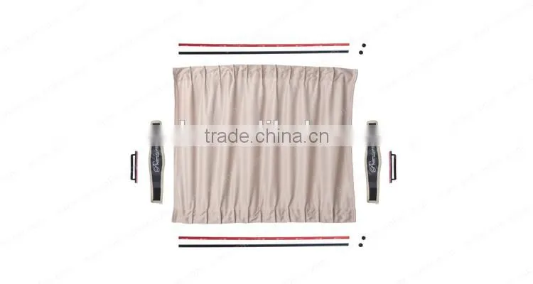 Luxury thick car side window curtain, aluminum rails car sunshade