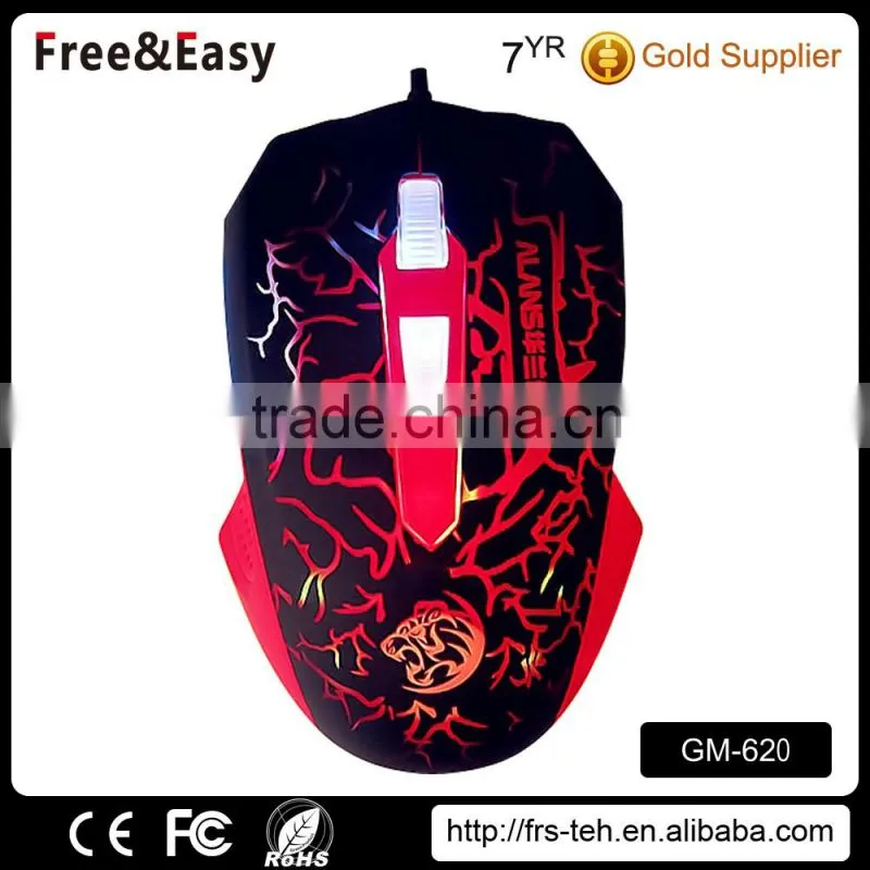 6D Green Red OEM Wired optical Gaming Mouse