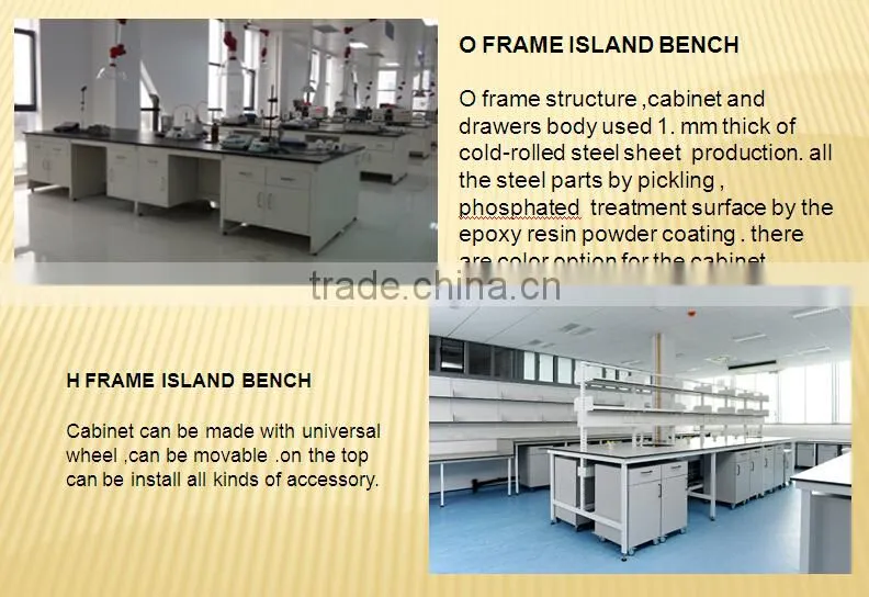 Acid resistant hospital lab workbench table with sink