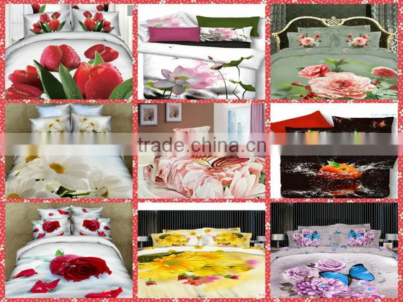 100% cotton 3D flower sheet set