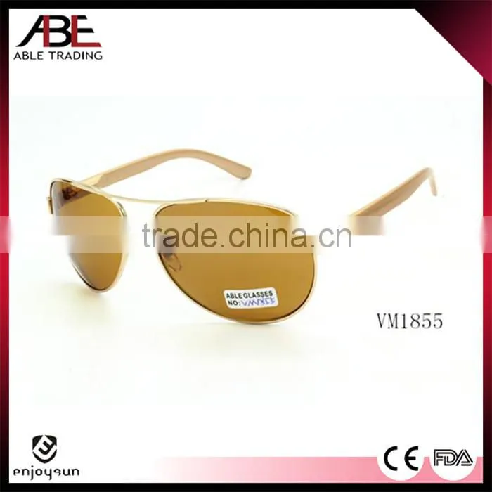 2016 retro classic fashion uv400 lens polarized European style glasses metal sunglasses eyewear
