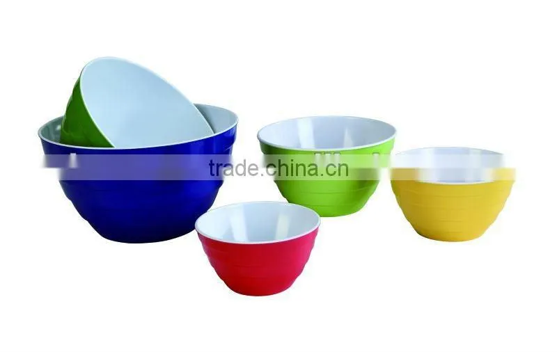 4pc green color melamine mixing bowl