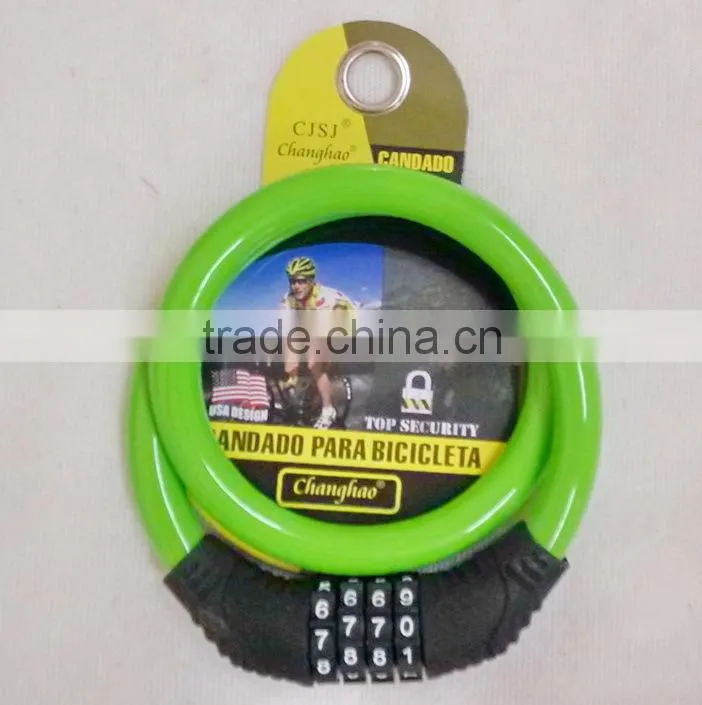 hot sale 4 digit combination safe bicycle lock supplier factory