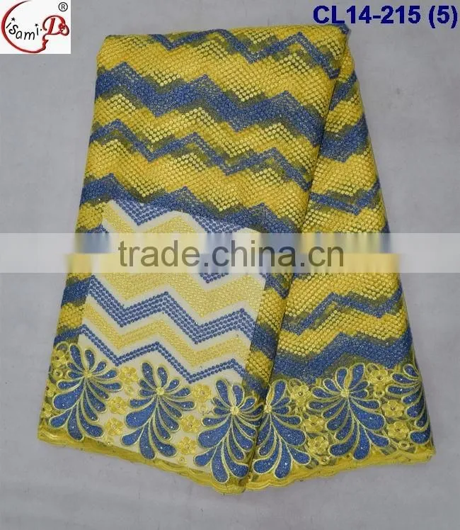 CL14-215 High quality african french net lace fabric, tulle lace fabric wholesale