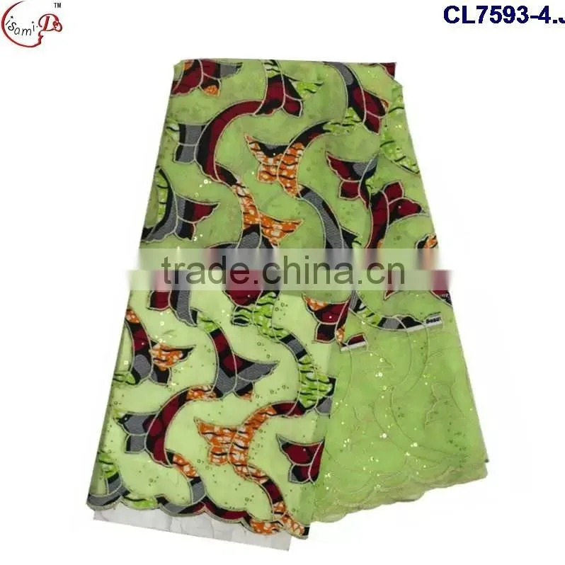 CL7593 Hot sell good quality soft and comfortable wax lace fabric for women