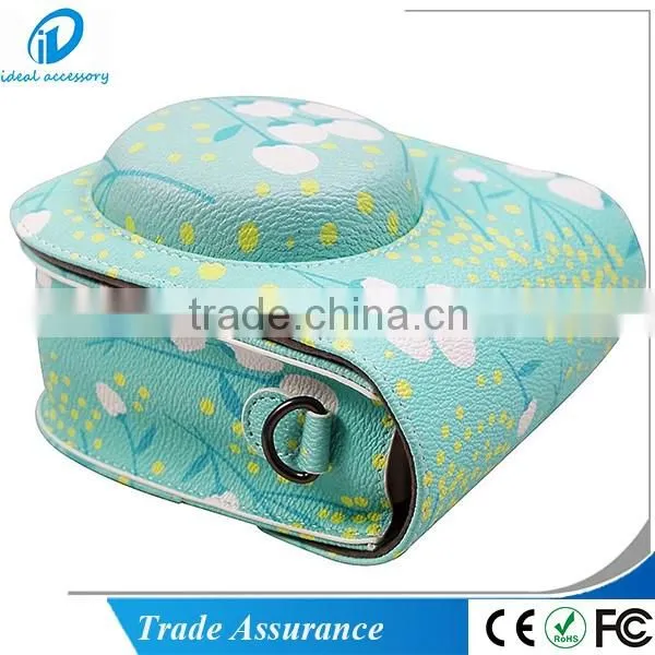 New Hot Sale Flower Style Leather Fujifilm Instax Mini8 Camera Shoulder Bag Case