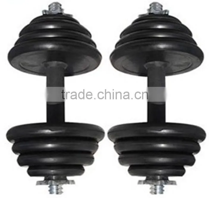 10KG15KG20KG25KG30KG pvc rubber dumbbell /barbell set