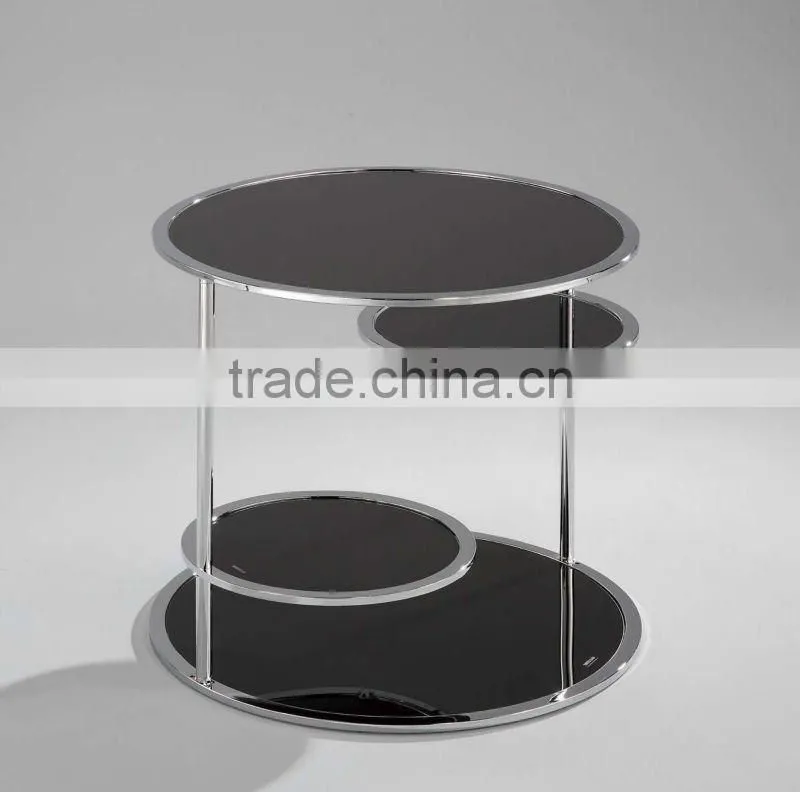 Swivel Glass End Table
