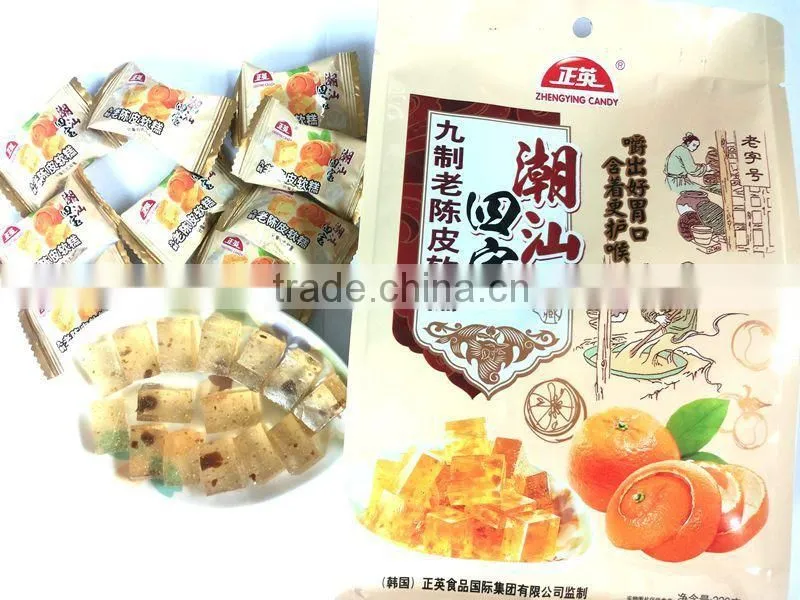 220g old dried orange peel soft jelly candy