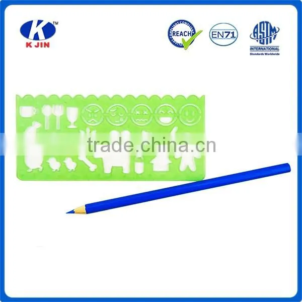 2016 new style office and school supplies plastic letter stencil ruler for engineer and kids