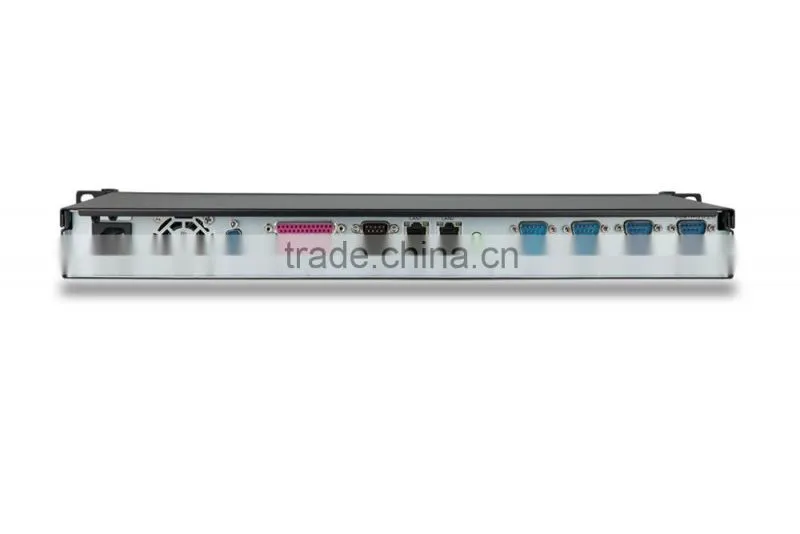 1U 19 inch standard industrial embedded chassis with Intel qual core i7-4790T 2.5G 2G/32G SSD,250 watts turbine cooling