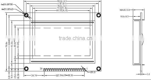 128 * 64 LCD module production technology