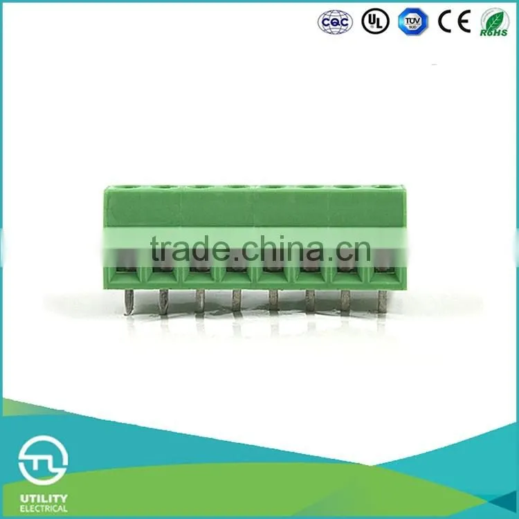 UTL New Products 2016 Plastic Male and Female Screw Terminal Block Brass Contact Terminal 0.14-1.5mm