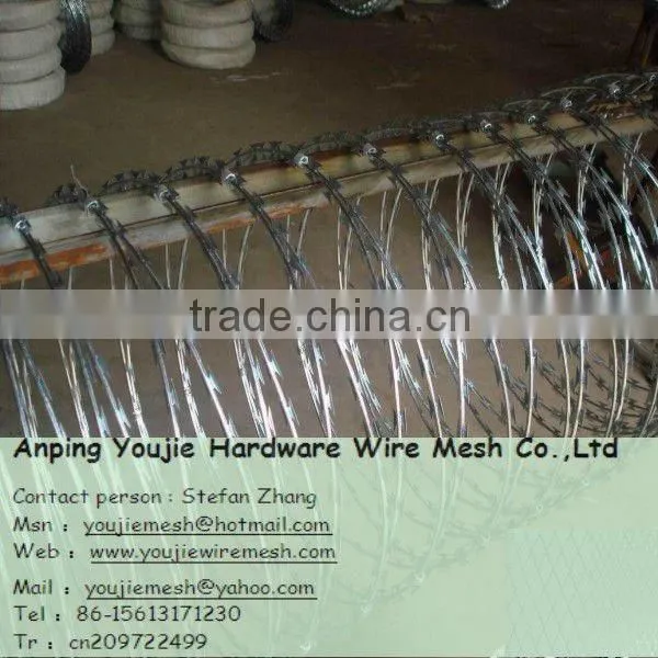galvanized & PVC coated Razor Barbed Rope hot sell (factory)