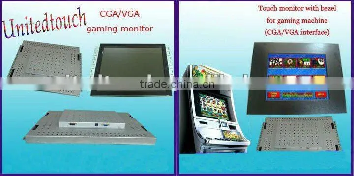 3m ir touch screen cga-vga pog wms game monitor