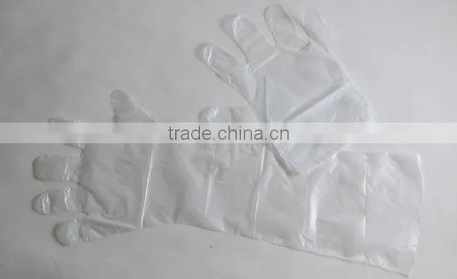 Shoulder-length PE disposable gloves with high quality and low price