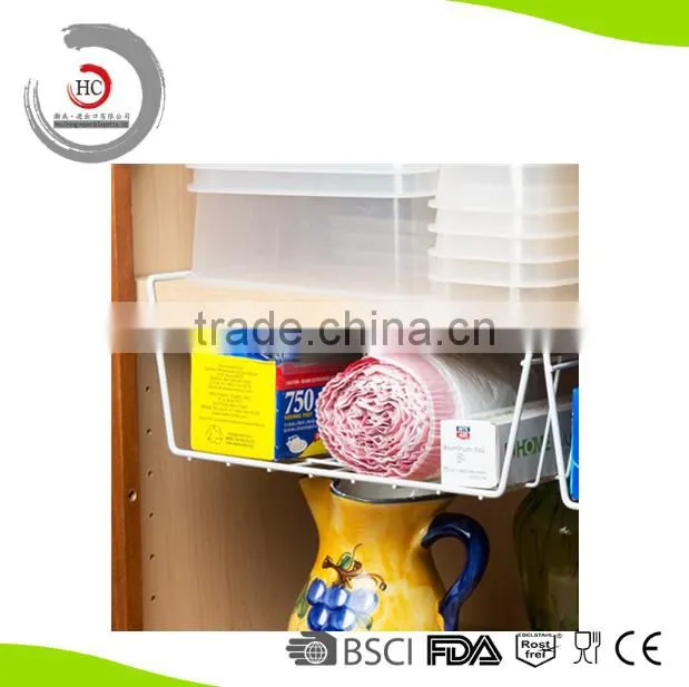 Multifunction iron flooding plastic cabinets basket hanging basket tableware basket