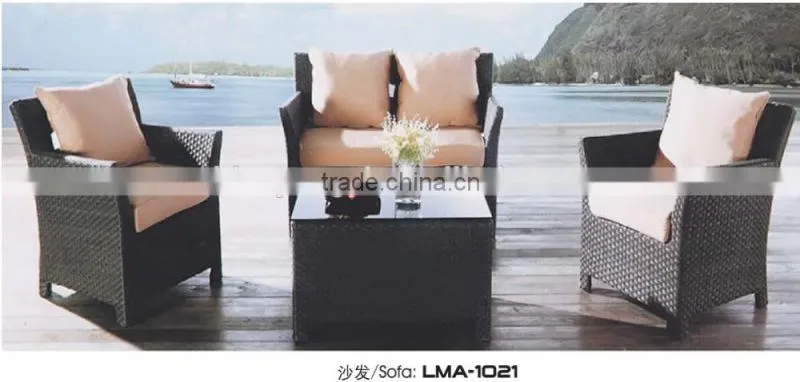 Resin woven outdoor furniture oval sofa