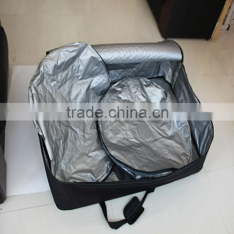HEAVY DUTY high quality foldable bicycle transport case travel bike bag with wheels black