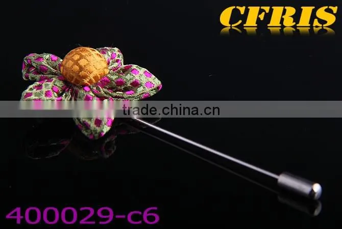 2016 New arriving spot flower,six color cloth lapel pin c1-d6