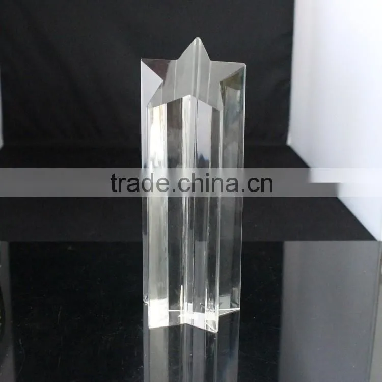 high quality angel crystal trophy&star shape award