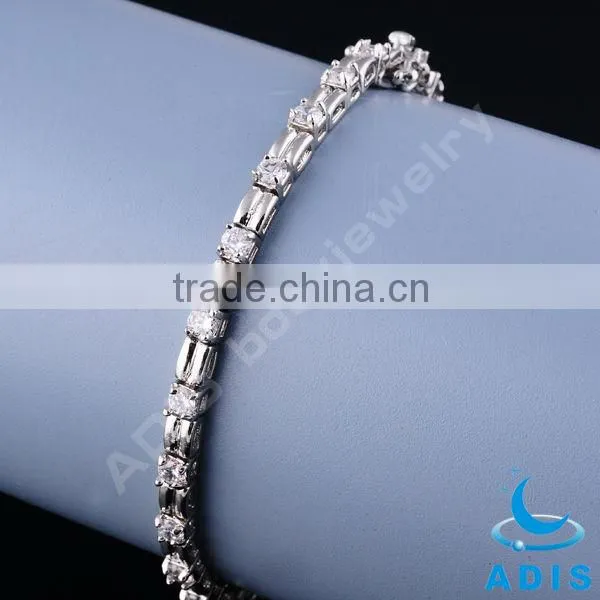 New Style Fancy Prong Setting Zircon Brass Chain Bracelets