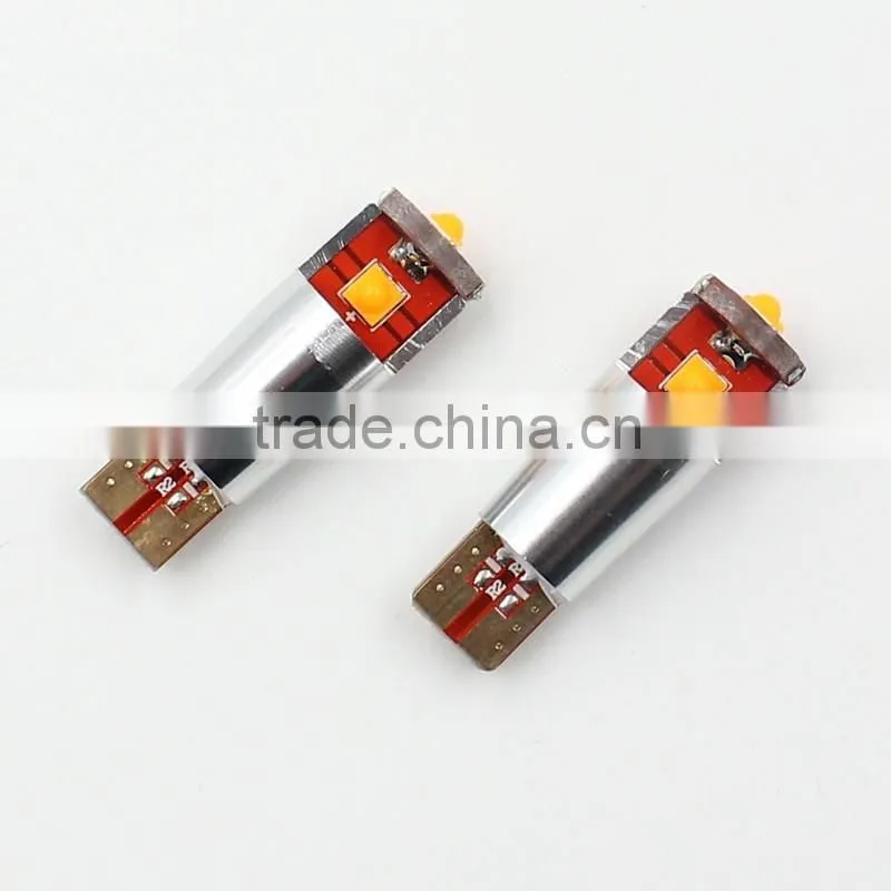 Amber T10 Canbus W5W LED Epistar 3SMD canbus Error Free yellow Car Auto LED Light Bulb Lamp Dashboard License Plate Panel Lights