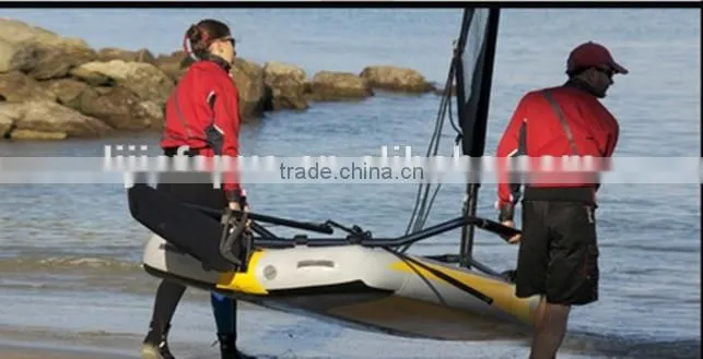 2015 new inflatable crystal sailboat,glass sailboat,catamaran sailboat,