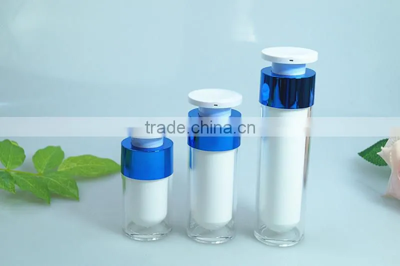 Cap lock round plastic airless bottles