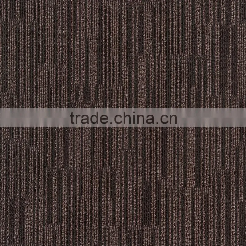 Machine made carpet fabric with pvc back carpet tiles