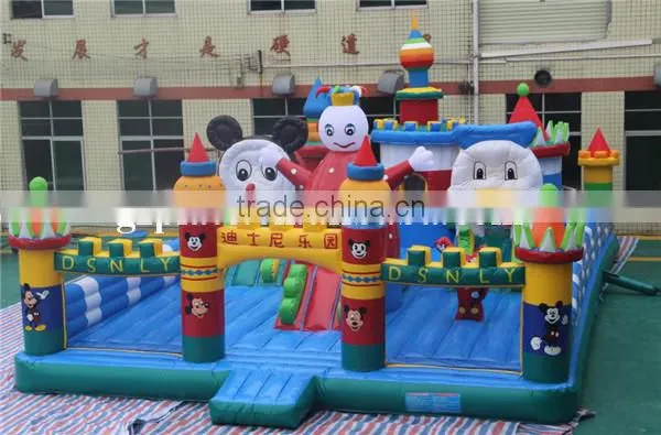 inflatable bouncy castle 0.6mm PVC Plato Inflatable Amusement Park