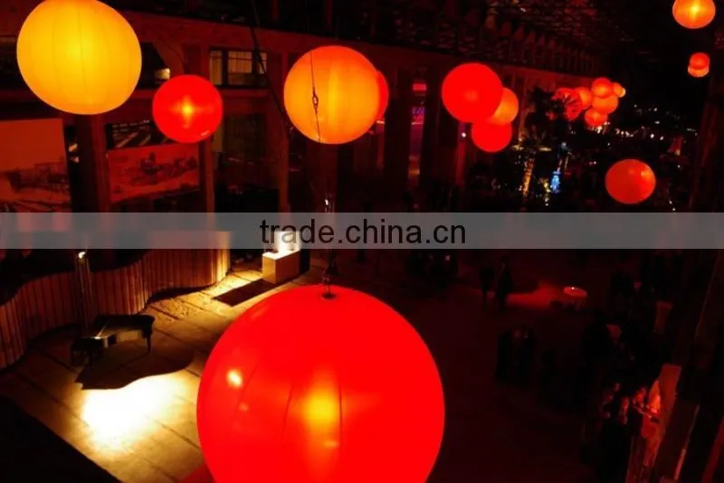 Inflatable hanging stage decorating led light hanging balloon for sale YK-112