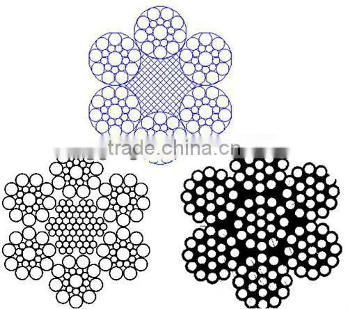 6x19 FC Galvanized & Ungalvanized Steel Wire Rope