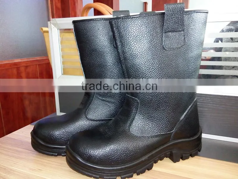 industrial cheap workman's steel toe brand stylish PU outsole safety boots with artificial wool for winter