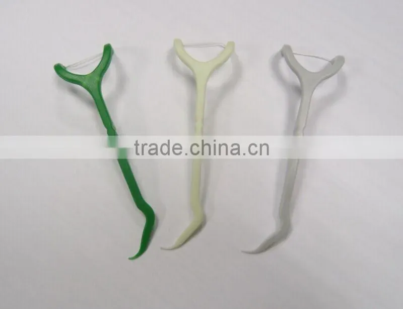 Y shape UHMWPE dental floss pick