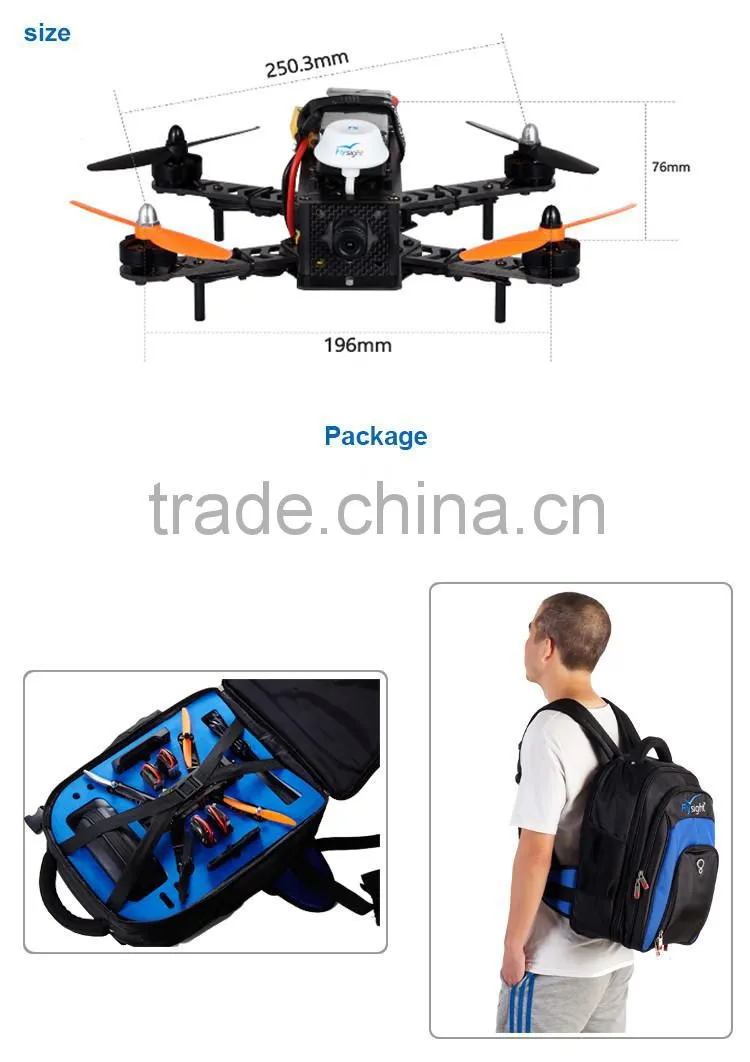 H1783 New Flysight RTF Speedy F250 V1.0 Combo 3K Full Carbon Fiber Frame FPV Racing HD Camera Quadcopter All in One Accessories