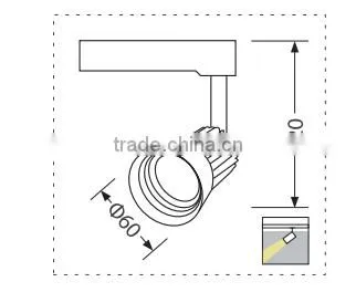 Amazing led 7W cob LED track lighting