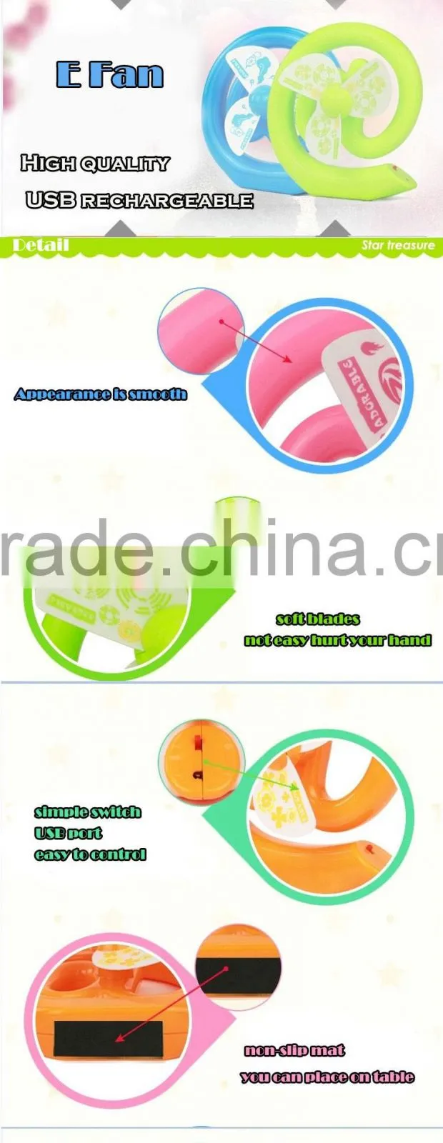 New 2016 plastic product rechargeable air cooler fan price toys for kids