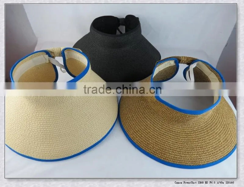 Fashion Design wide brim visor lady hat cheap