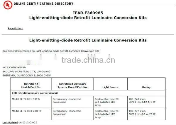 Shenzhen factory supplier T8 18W 1200mm led tube light SAA Approval