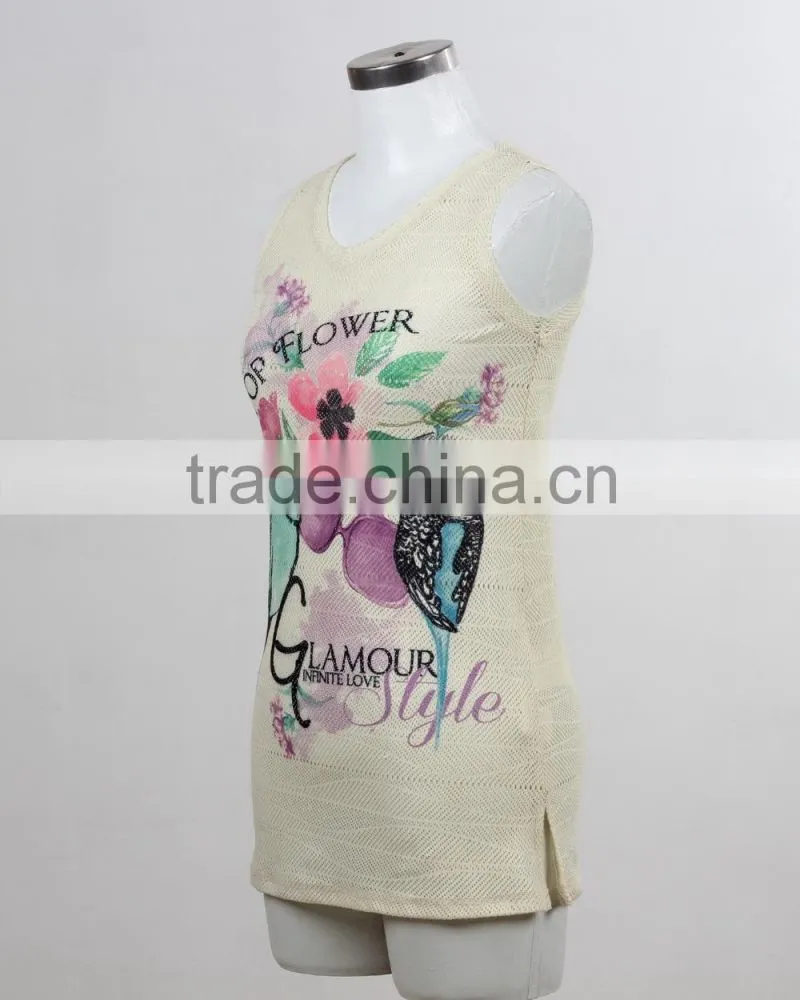 F5S15427 2016 New Style Wholesale Woman Print Tank Tops Made In China