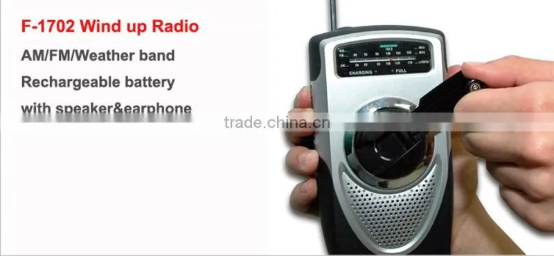 Hand Wind Dynamo Powered AM FM Scan Digital Radio