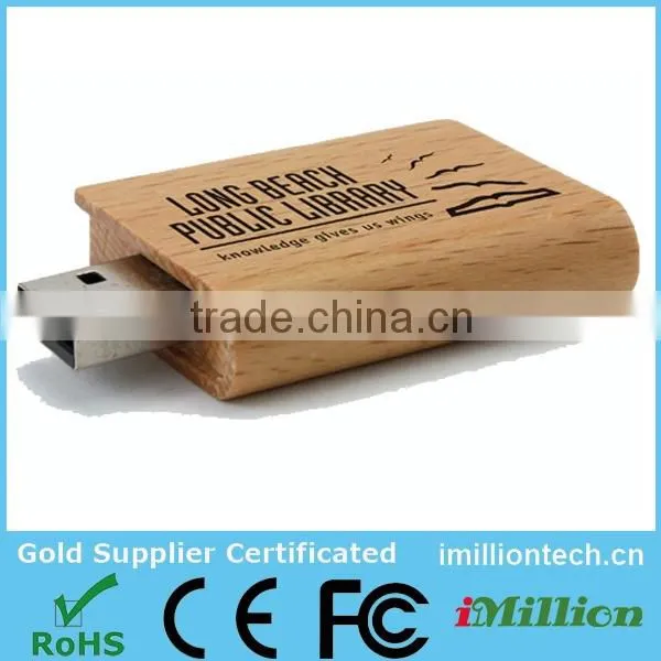 School Promotional Gifts Book Shape Wood USB, Wood Book Shape USB, Wood USB Book Shape