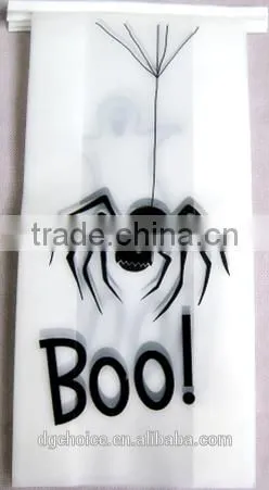 Beautiful printed Halloween treat or trick plastic loot bags