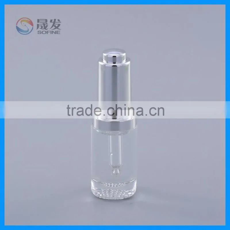 Essential Oil Use 15ML Round Glass With Pipette Empty Eye Dropper Bottles